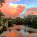 Dosthill Quarry sunset over the lake